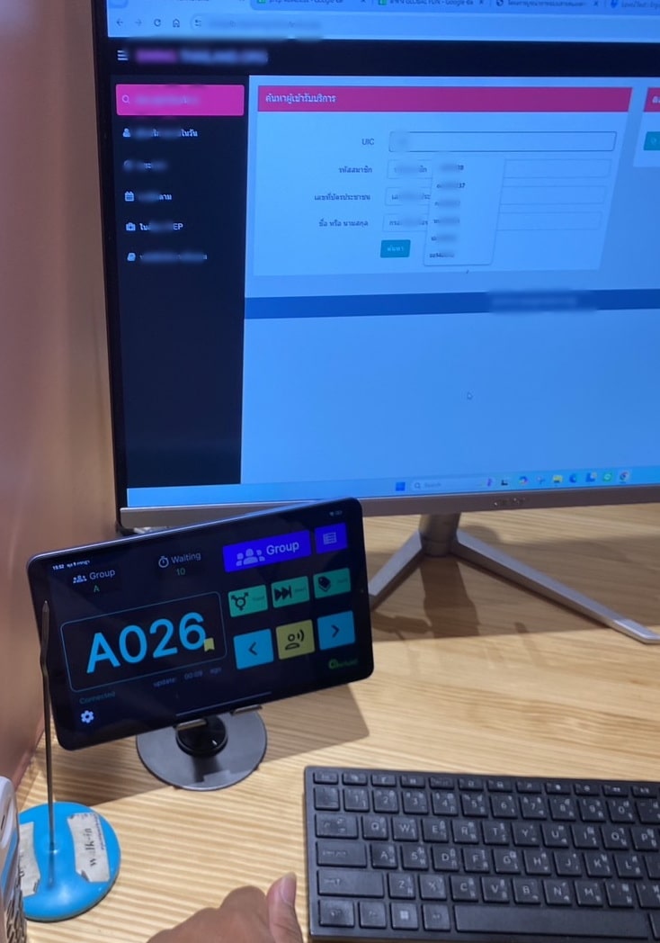 QS-QT03:ปุ่มเรียกคิว Tablet Q