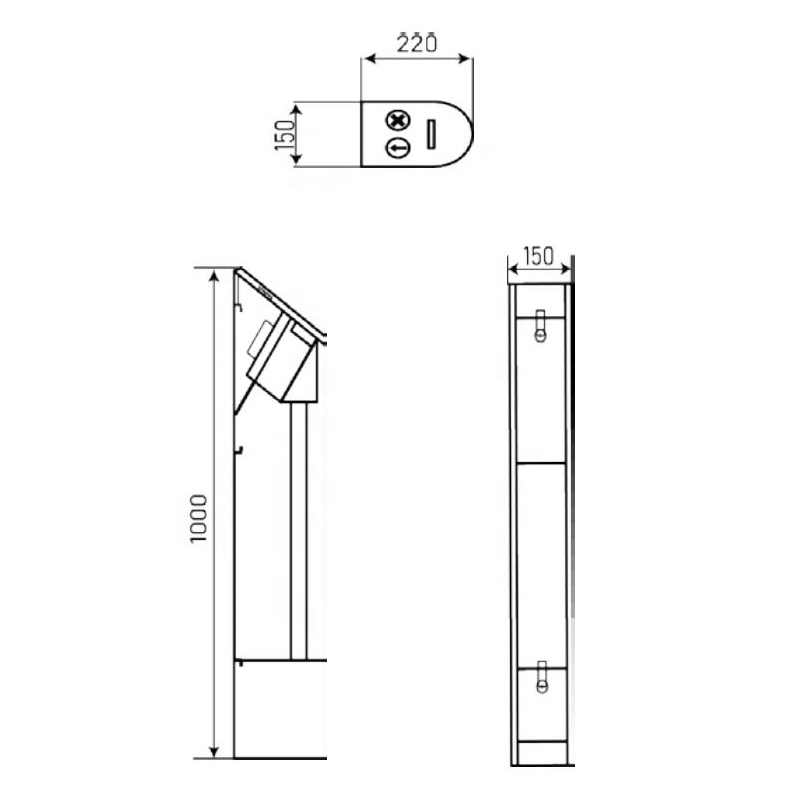 เครื่องรับบัตรและสายรัดข้อมือ RFID อัตโนมัติ สแตนเลส 304