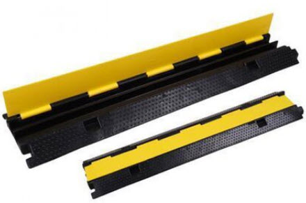 ยางร้อยสายไฟ ยางป้องกันสายไฟ 2 ช่อง Rubber Cable Protector 2CH