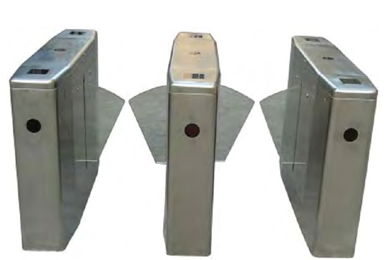 ประตูปีกผีเสื้อ Flap Barrier 1-Movement DX-Series Tempered Glass Stainless