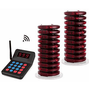 เครื่องเรียกคิวQ Wireless Pager แบบกลม ชุด20