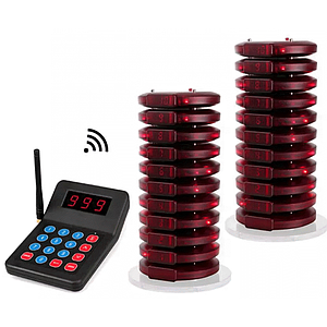 เครื่องเรียกคิวQ Wireless Pager แบบกลม ชุด20