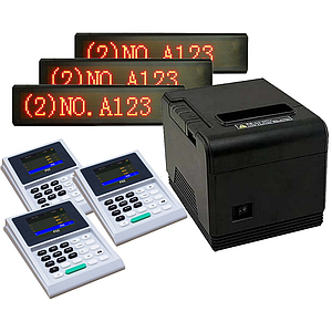 ชุดระบบคิว 3ช่องบริการ+ป้ายไฟ Queue printer+Display 3 Counter