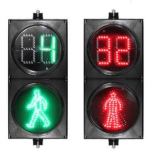 ไฟจราจรรูปคนข้ามถนน+counter