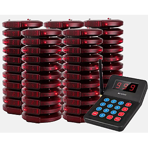 เครื่องเรียกคิว Q Wireless Pager แบบกลม ชุด50