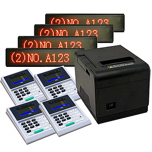 ชุดระบบคิว 4ช่องบริการ+ป้ายไฟ