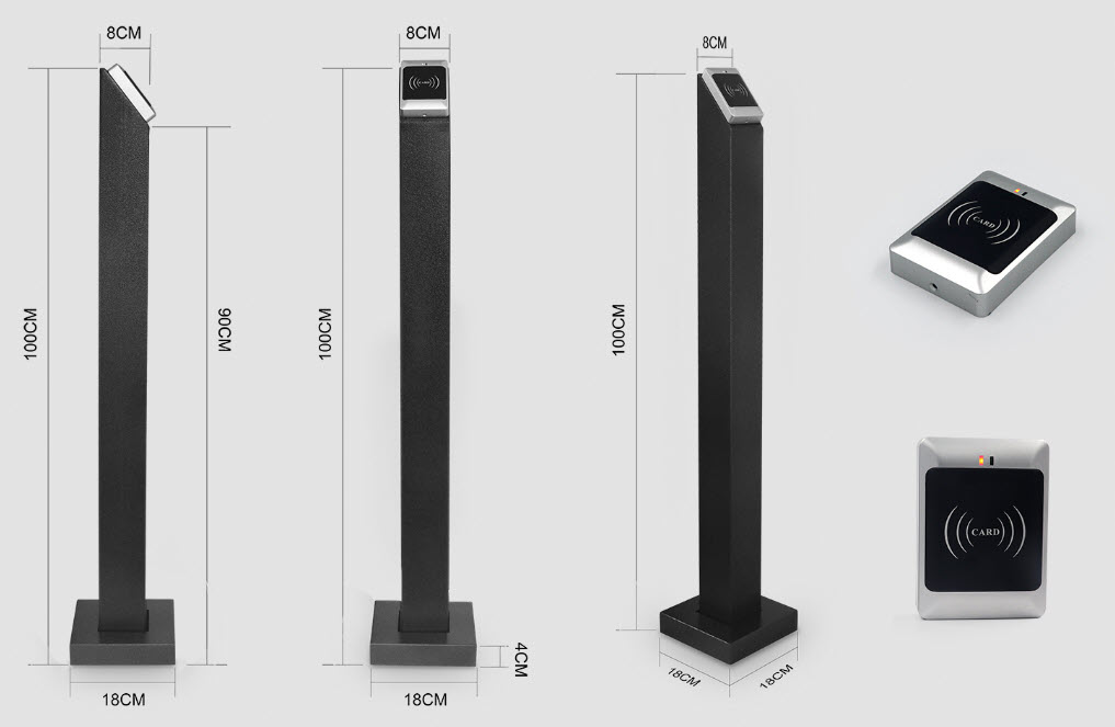ACS-RD1:เสาเหล็ก เครื่องทาบบัตร / switch