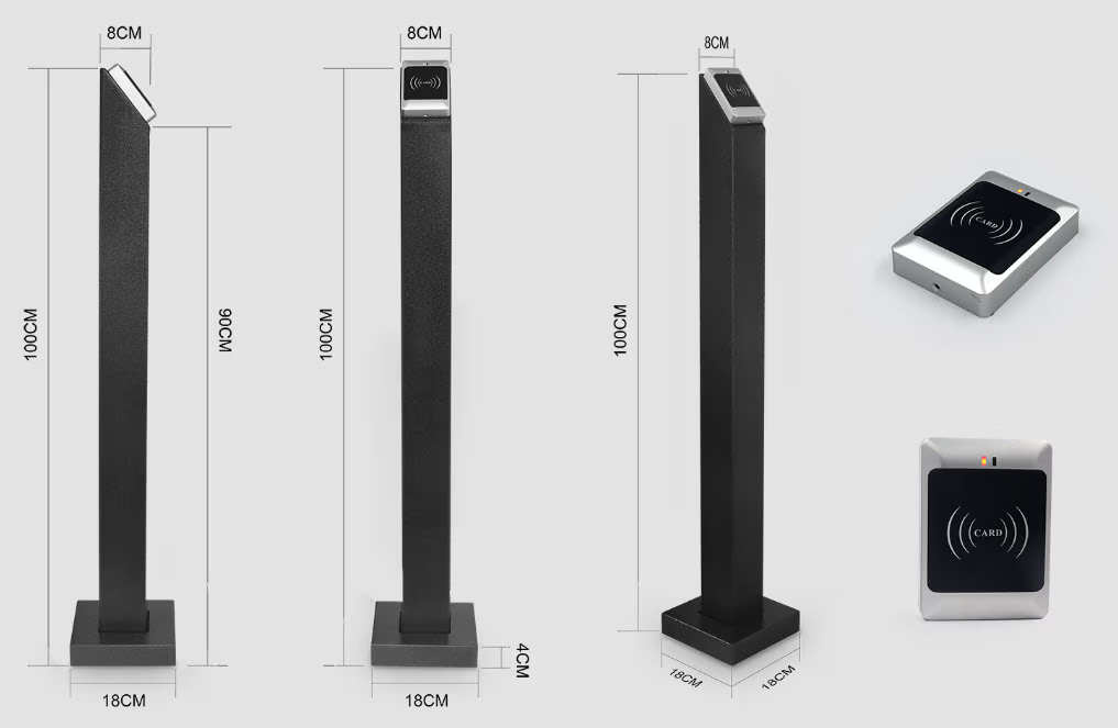 เสาเหล็ก เครื่องทาบบัตร / switch