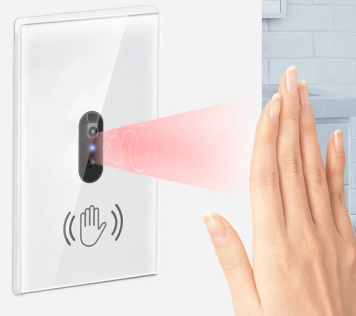 สวิตซ์ไร้สัมผัส No Touch Switch แบบสี่เหลี่ยม