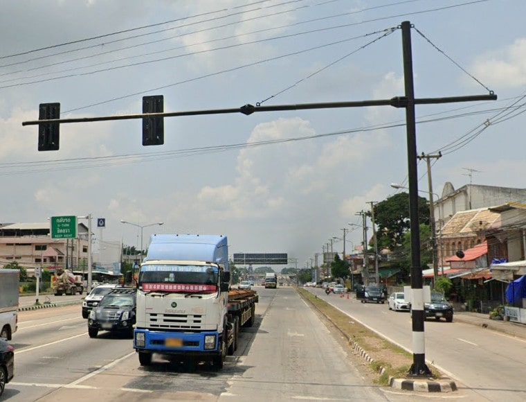 TE-ROD05:เสาไฟฟ้า Mast arm แบบมีสลิง