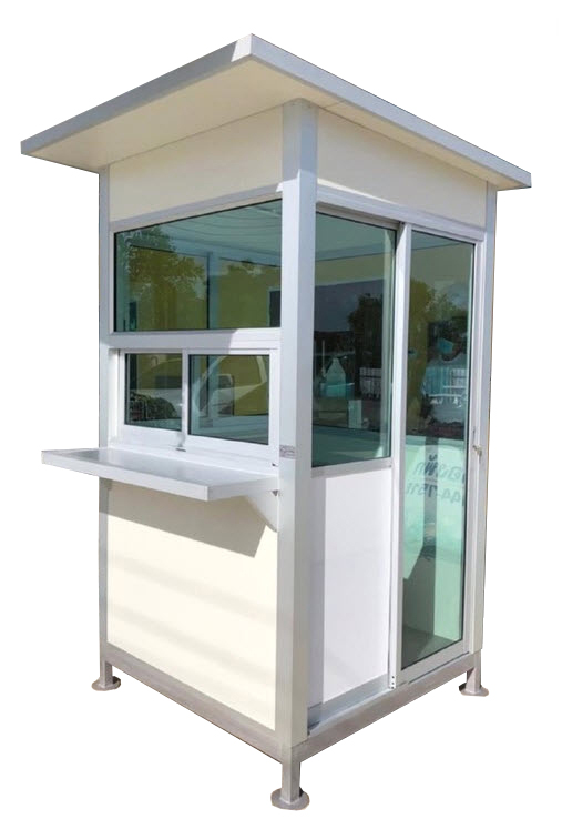 ป้อมยามสำเร็จรูป Guard Booth GB22 1.27×1.27 ม. โครงอลูมิเนียม ISO Wall