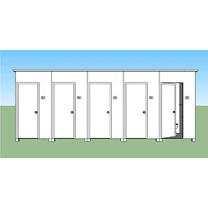 ห้องน้ำสำเร็จรูป 4ตู้ Public Restroom