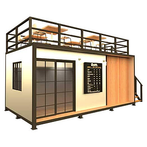 บ้าน/ร้านค้าสำเร็จรูป มีดาดฟ้า