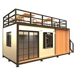 บ้าน/ร้านค้าสำเร็จรูป มีดาดฟ้า