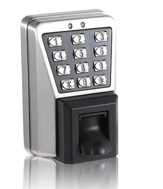 Card + Fingerprint + Password 3-in-1 Reader Standalone Metallic