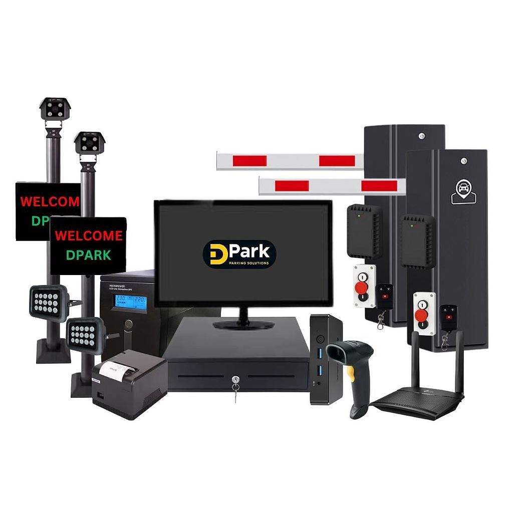 CP-POS-LPR:ระบบคิดเงินลานจอดรถ อ่านทะเบียนรถ Dpark Lite Mini 1 Gate IN/OUT (SET-LPR)