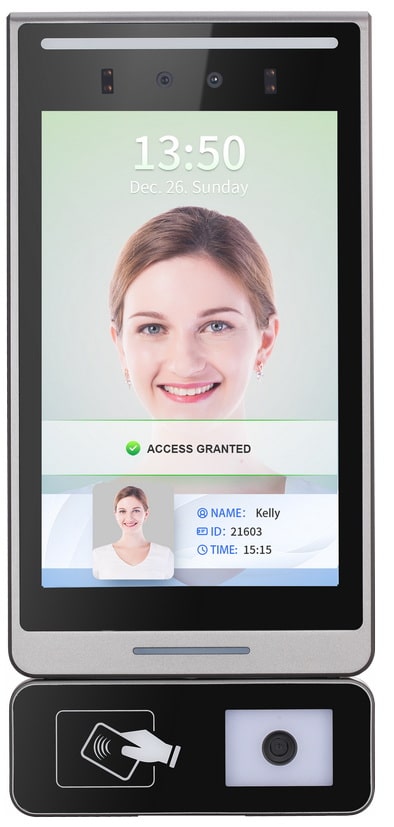 Face + Card + QR Code 3-in-1 Touch Display Multi-Authentication
