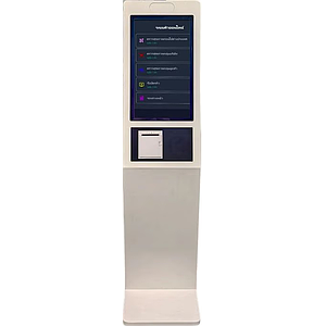 เครื่องกดบัตรคิว ตั้งพื้น จอสัมผัส 21.5" Floor Stand Queue Kiosk