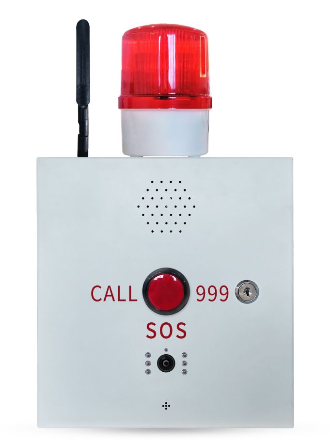 SOS-B01:ปุ่มกดขอความช่วยเหลือ พร้อมไฟไซเรน