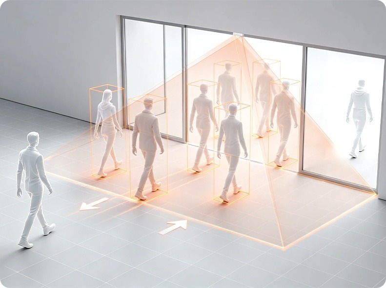 กล้องนับจำนวนคน 3D AI คนเข้า-ออกและวิเคราะห์สัญจร
