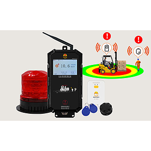 ชุดเซนเซอร์ UWB เตือนระยะใกล้คนและรถโฟล์คลิฟท์ Forklift UWB Proximity Warning Kit