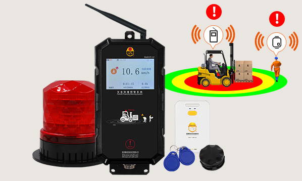 ชุดเซนเซอร์ UWB เตือนระยะใกล้คนและรถโฟล์คลิฟท์ Forklift UWB Proximity Warning Kit